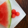Watermelon slice and melon balls