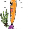 Carrot running character mascot cartoon