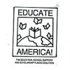 Educate America logo graphic with globe and flying books