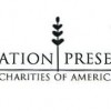 Conservation and preservation logo art with heart tree