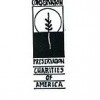 Conservation and preservation logo art with sun, plant and root