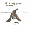 Sad dog, dachshund cartoon