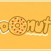 Hand drawn word art of donut