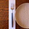 Elegant fork and plate setting
